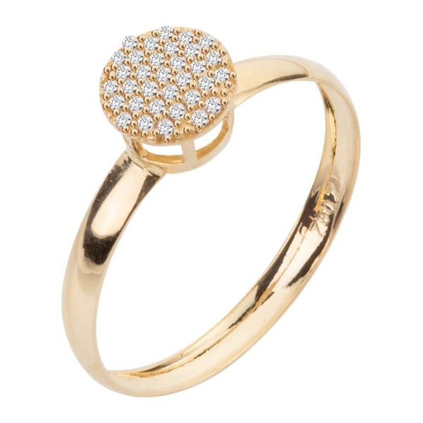 Anel Chuveiro Redondo em Ouro 10K