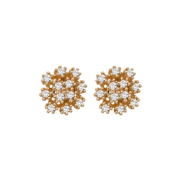 Brinco Chuveiro Flor Ouro 10k