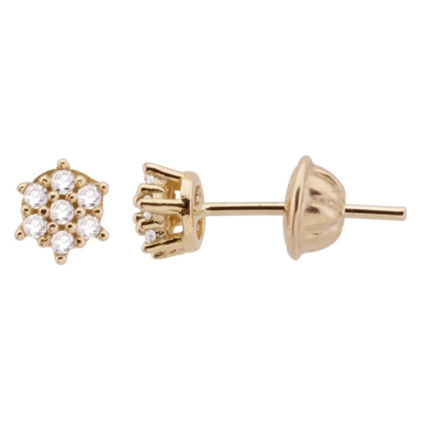 Brinco Chuveiro Flor Ouro 10k