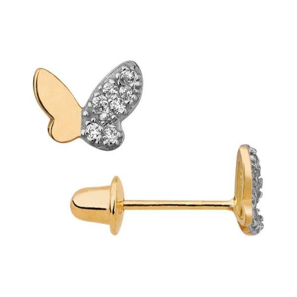 Brinco Borboleta com Pedras
