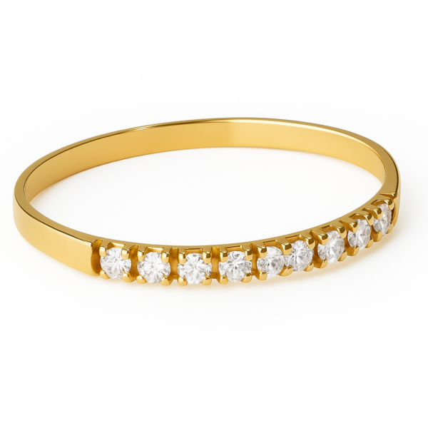 Meia Aliança com Pedras