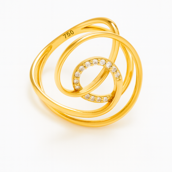 Anel Caracol com Pedras