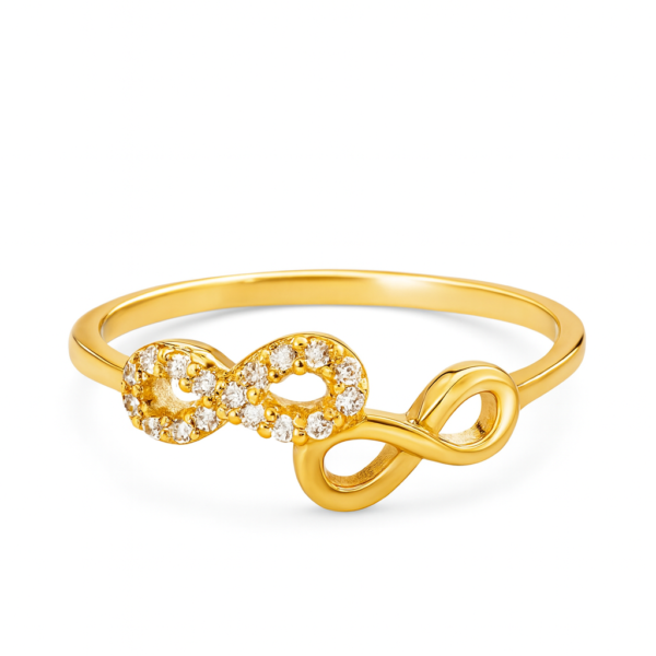 Anel 2 Infinitos com Pedras