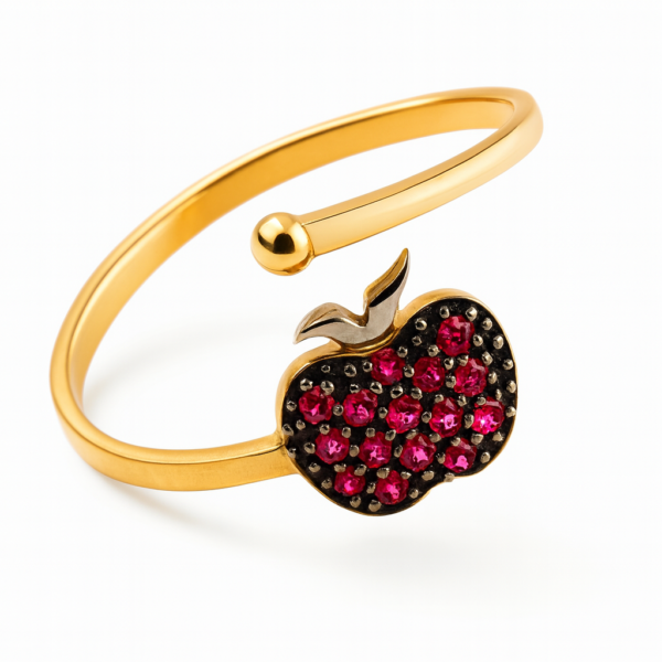 Anel Maçã com Pedras
