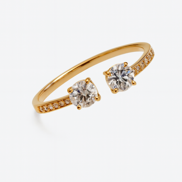 Anel Aberto com Pedras