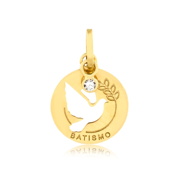 Pingente Batismo com Pedra