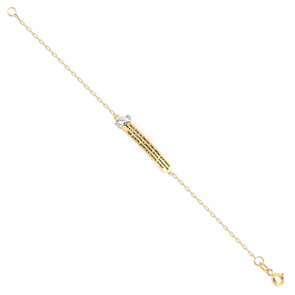 Pulseira Placa com Oração Santo Anjo