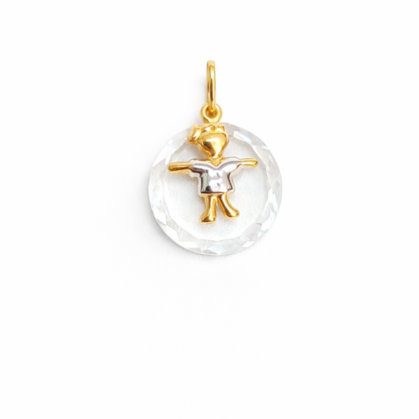 Pingente Menina com Cristal