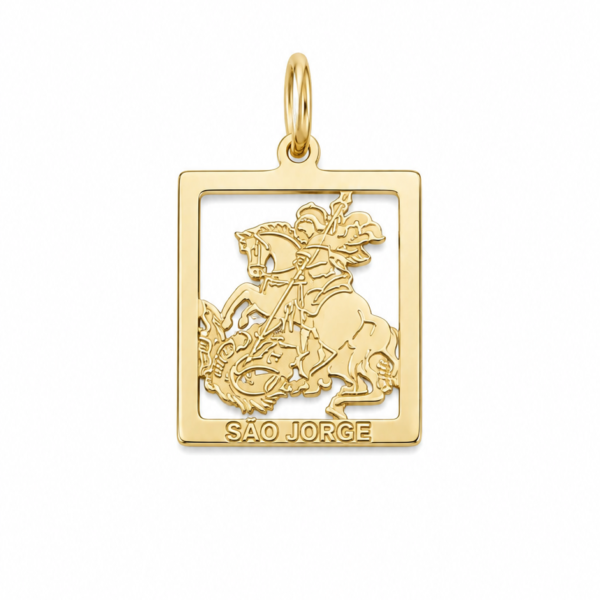 Pingente São Jorge em Ouro 10k