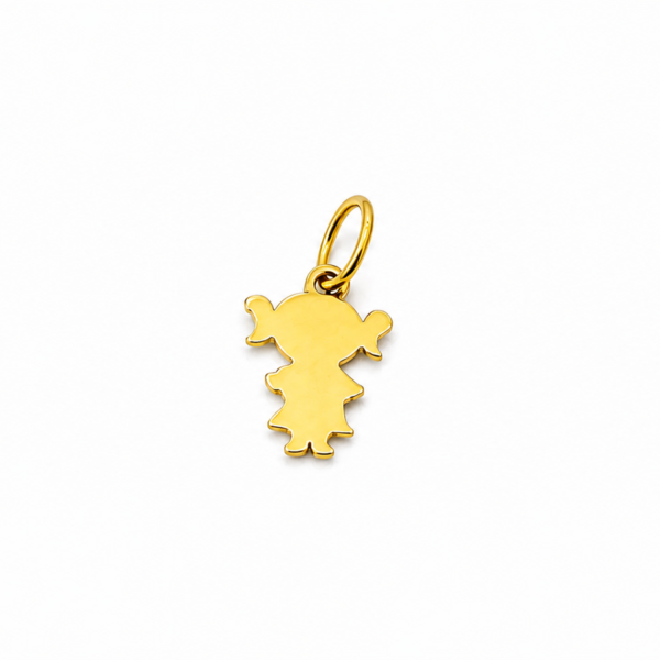 Pingente Menina em Ouro 10k