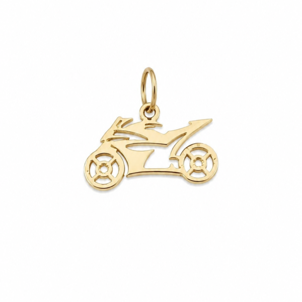 Pingente Moto em Ouro 10k