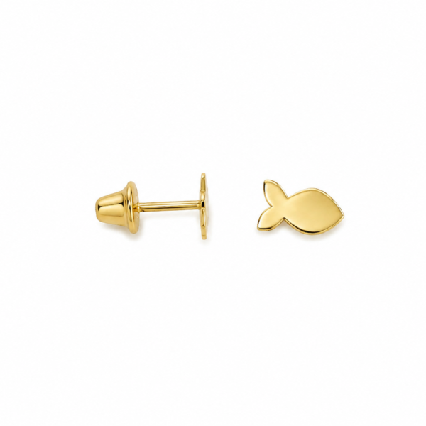 Brinco Peixe em Ouro 10k