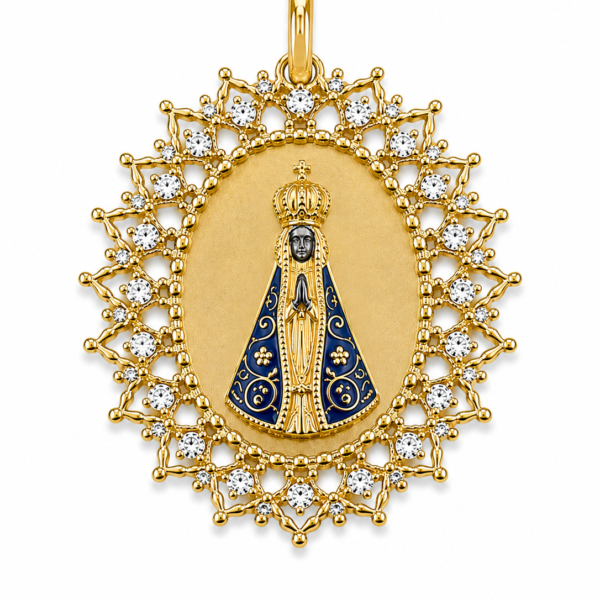 Pingente Nossa Senhora Aparecida com Pedras
