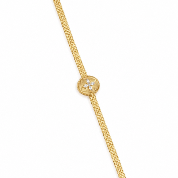 Pulseira Bismark com Espírito Santo em Ouro 10k