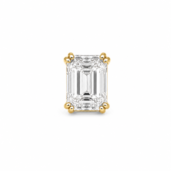 Pingente Pedra Quadrada de Moissanite em Ouro 10k