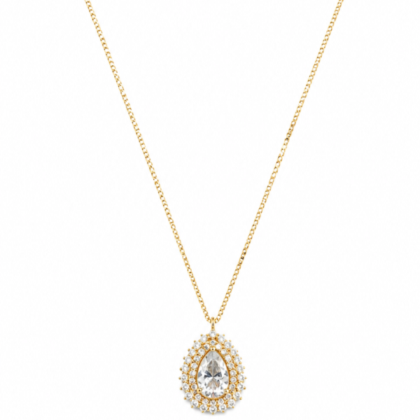 Gargantilha Chuveiro Gota com Moissanite