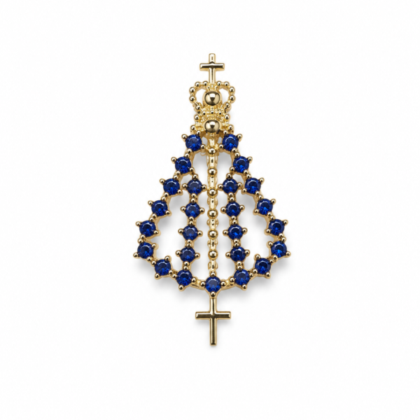 Pingente N. Sra Aparecida com Pedras