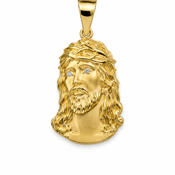 Pingente Face de Cristo em Ouro 10k